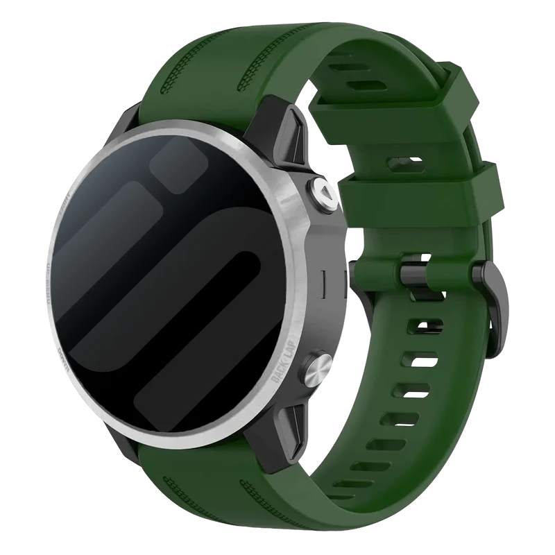 Correa silicona Garmin Fenix 9 - 43mm (verde militar)