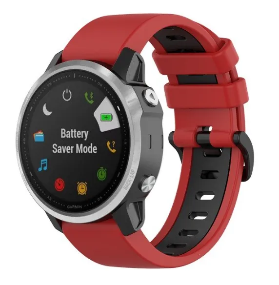 Correa deportiva con hebilla Garmin Fenix 9 - 43mm (rojo/negro)