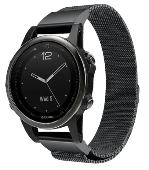 Correa milanesa Garmin Fenix 9 Pro - 43mm (negro)