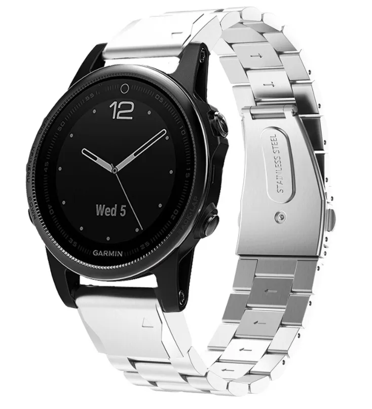 Correa acero Garmin Fenix 9 - 43mm (plata)