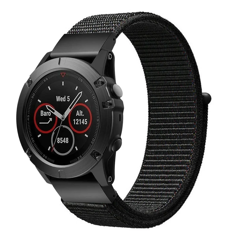 Correa nylon Garmin Fenix 9 Pro - 43mm (negro)