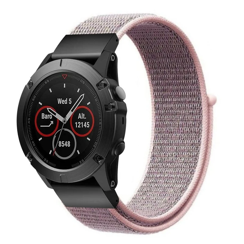 Correa nylon Garmin Fenix 9 - 47mm (rosa arena)