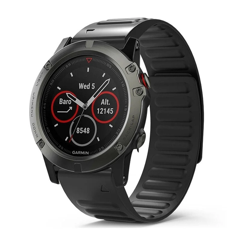 Correa silicona magnética Garmin Fenix 9 - 47mm (negro)