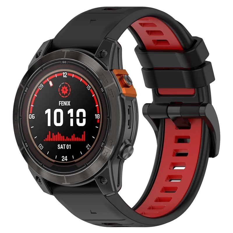 Correa deportiva con hebilla Garmin Fenix 9 Pro - 47mm (negro/rojo)