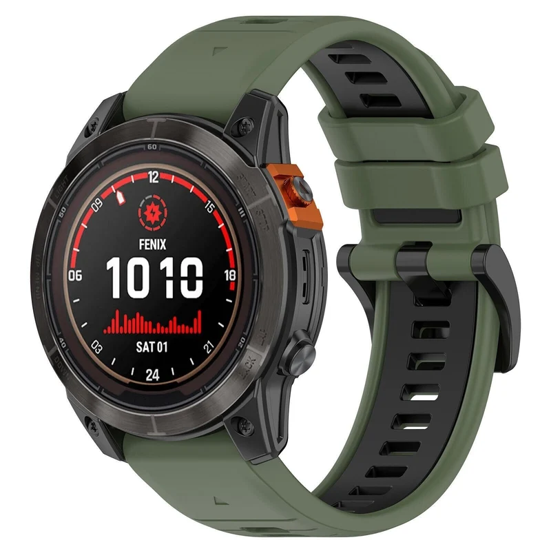 Correa deportiva con hebilla Garmin Fenix 9 - 47mm (verde oliva/negro)