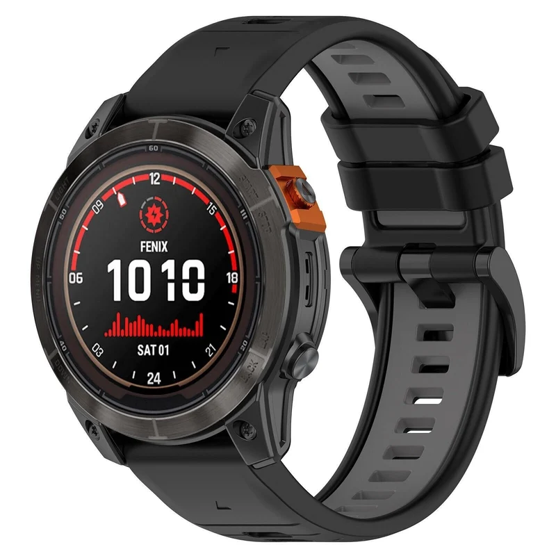 Correa deportiva con hebilla Garmin Fenix 9 - 47mm (negro/gris)