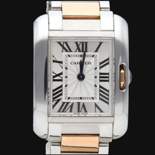 Cartier Tank English - Rose gold and steel watch