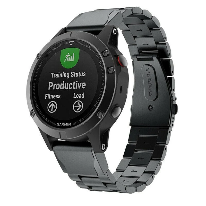 Correa acero Garmin Fenix 9 - 47mm (negro)
