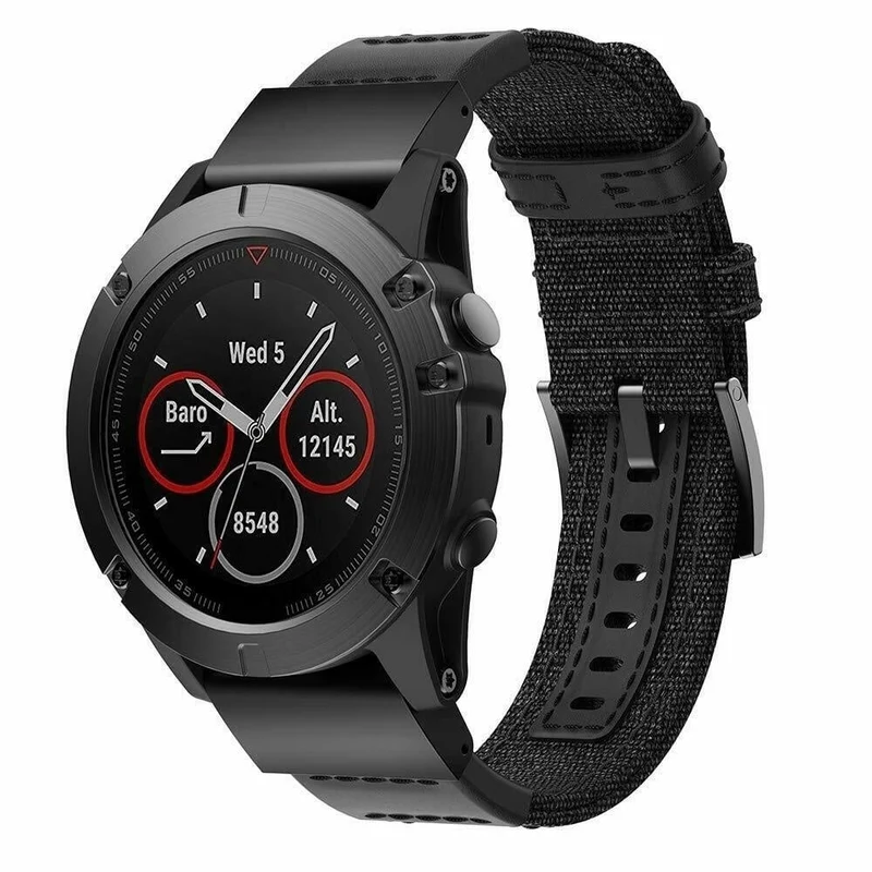 Correa nylon híbrida Garmin Fenix 9 - 47mm (negro)