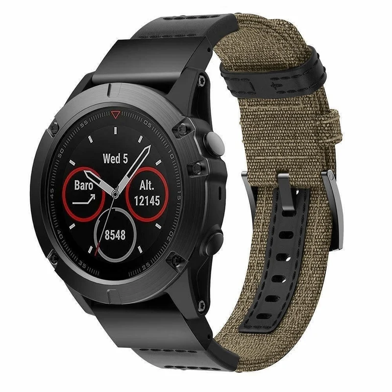 Correa nylon híbrida Garmin Fenix 9 - 47mm (beige)