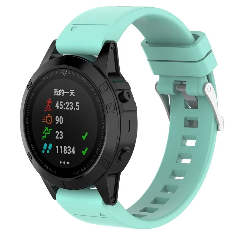 Correa silicona brillante Garmin Fenix 9 Pro - 47mm (aqua)