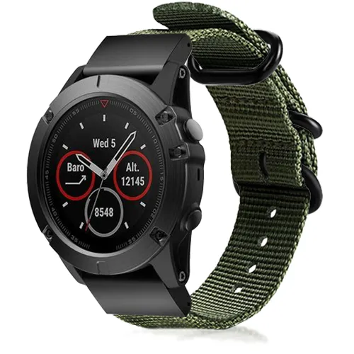 Correa nylon con hebilla Garmin Fenix 9 - 47mm (verde)