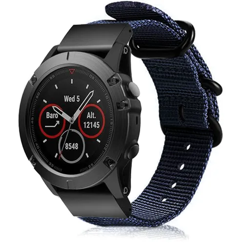 Correa nylon con hebilla Garmin Fenix 9 - 47mm (azul)