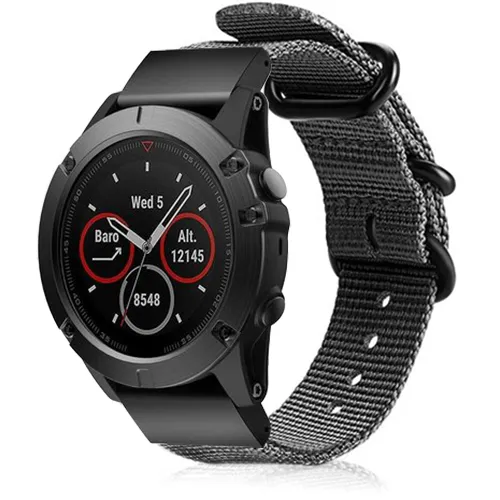 Correa nylon con hebilla Garmin Fenix 9 - 47mm (gris)