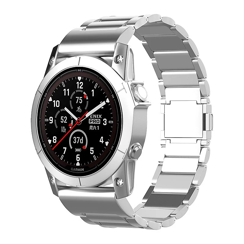 Correa titanio mágnetica Garmin Fenix 9 - 47mm (plata)
