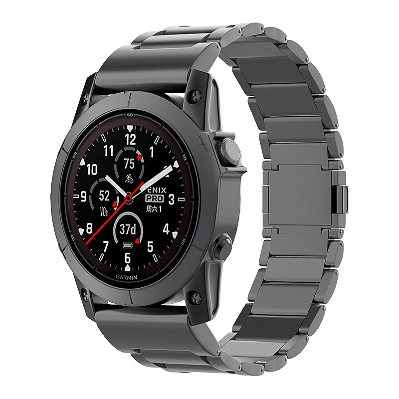 Correa titanio mágnetica Garmin Fenix 9 Pro - 47mm (negro)