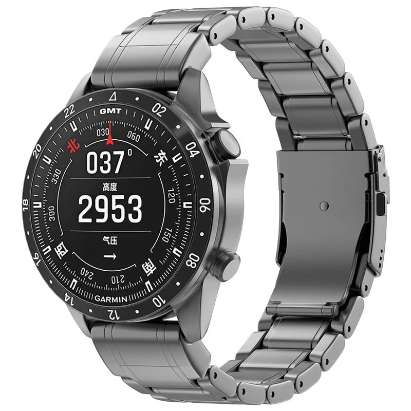 Correa titanio premium Garmin Fenix 9 Pro - 47mm (grafito)