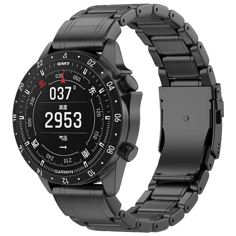 Correa titanio premium Garmin Fenix 9 Pro - 47mm (negro)