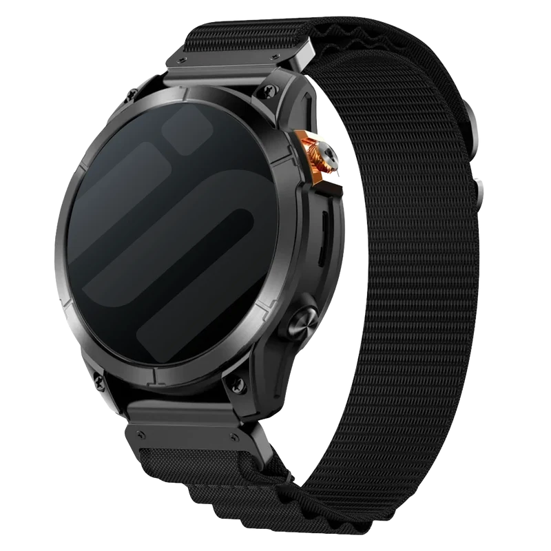 Correa Alpine nylon Garmin Fenix 9 - 47mm (negro)