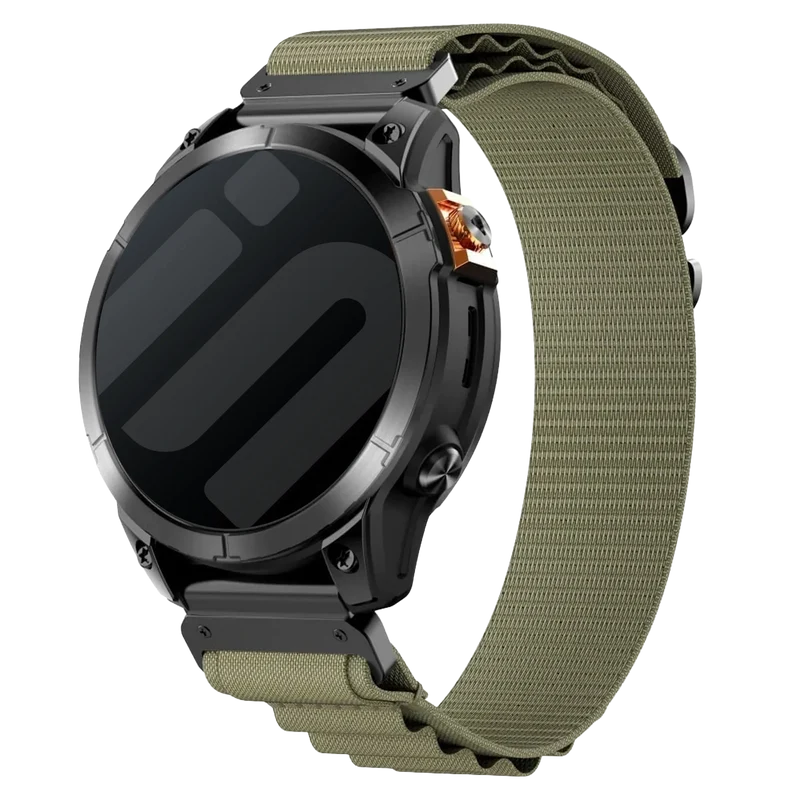 Correa Alpine nylon Garmin Fenix 9 - 47mm (verde oliva)