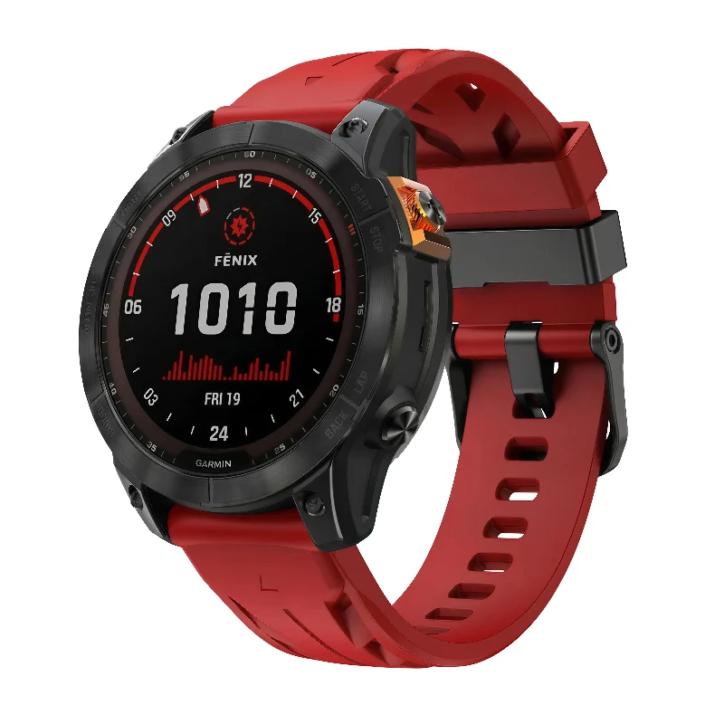 Correa silicona race Garmin Fenix 9 Pro - 51mm (rojo)