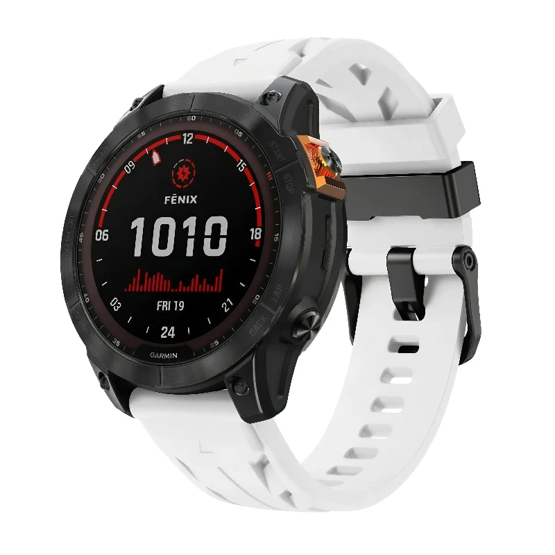Correa silicona race Garmin Fenix 9 Pro - 47mm (blanco)