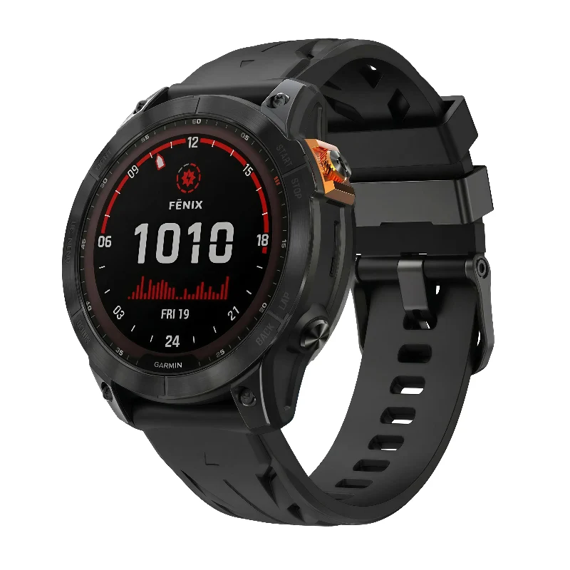 Correa silicona race Garmin Fenix 9 - 51mm (negro)
