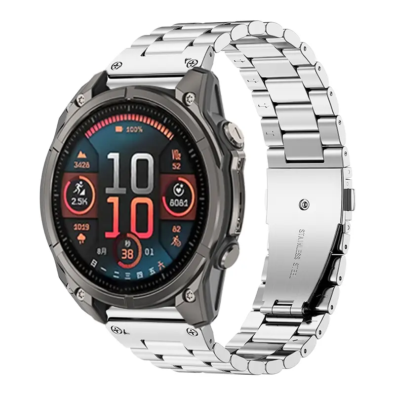 Correa acero premium Garmin Fenix 9 Pro - 47mm (plata)