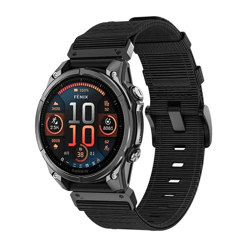 Correa nylon premium con hebilla Garmin Fenix 9 Pro - 47mm (negro)