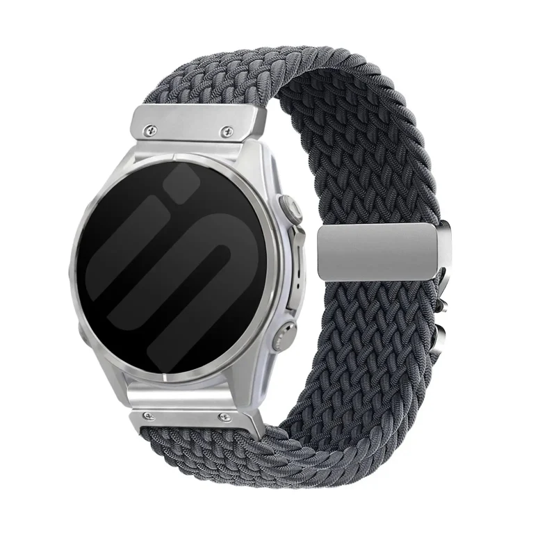 Correa trenzada con hebilla-P Garmin Fenix 9 Pro - 47mm (gris oscuro con plata)
