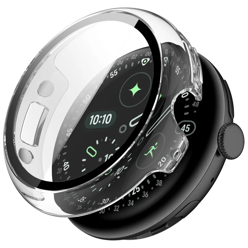 Funda resistente con vidrio Google Pixel Watch 5 - 45mm (transparente)