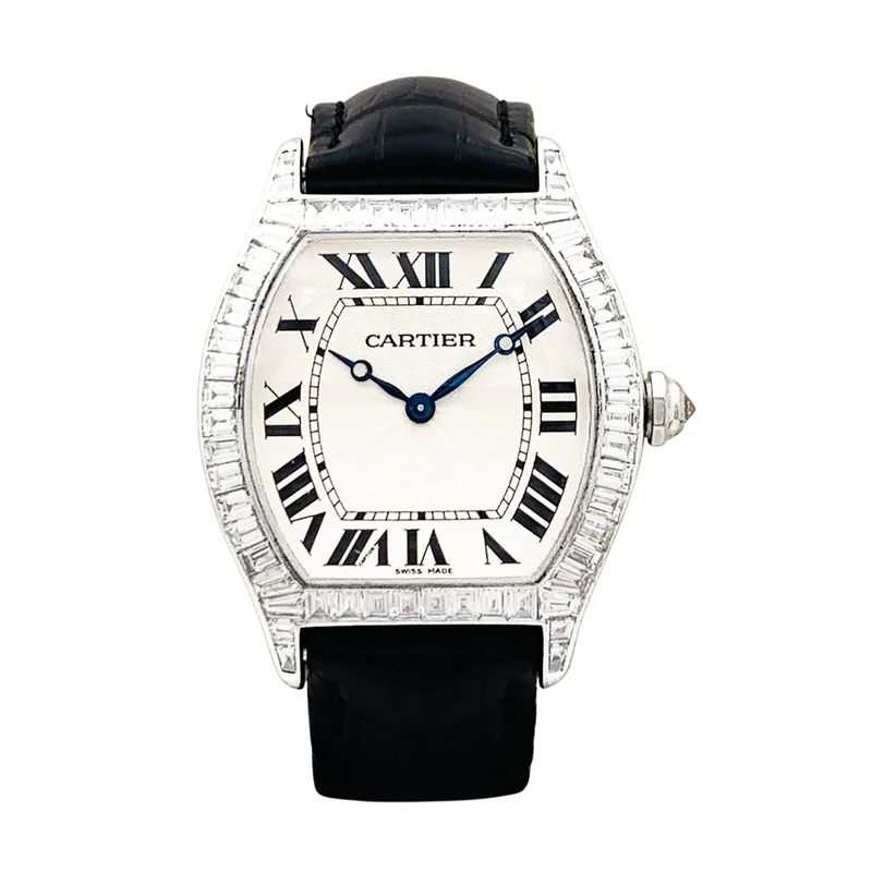 Cartier Turtle - White gold and diamond watch