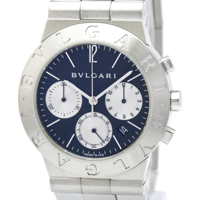 Bvlgari Diagono - Stainless steel quartz chronograph watch