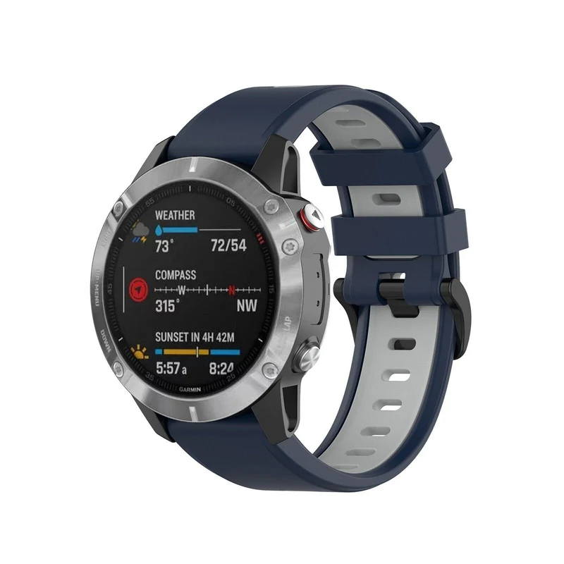 Correa deportiva con hebilla Garmin Fenix 9 - 51mm (azul/gris)