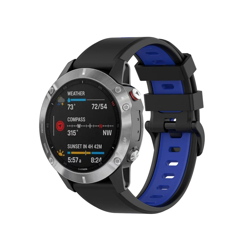 Correa deportiva con hebilla Garmin Fenix 9 Pro - 51mm (negro/azul)