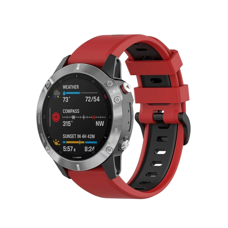 Correa deportiva con hebilla Garmin Fenix 9 - 51mm (rojo/negro)