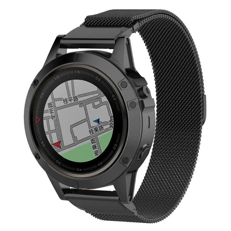 Correa milanesa Garmin Fenix 9 Pro - 51mm (negro)