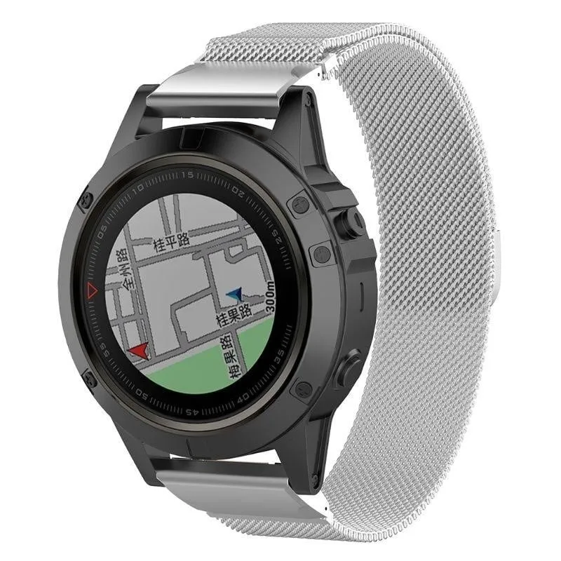 Correa milanesa Garmin Fenix 9 - 51mm (plata)