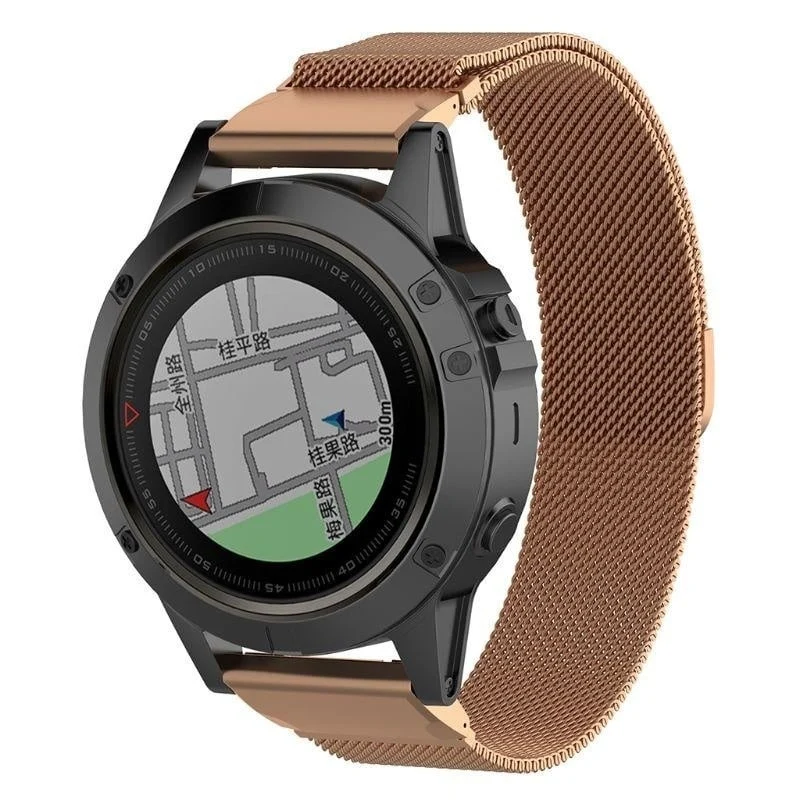 Correa milanesa Garmin Fenix 9 Pro - 51mm (oro rosado)
