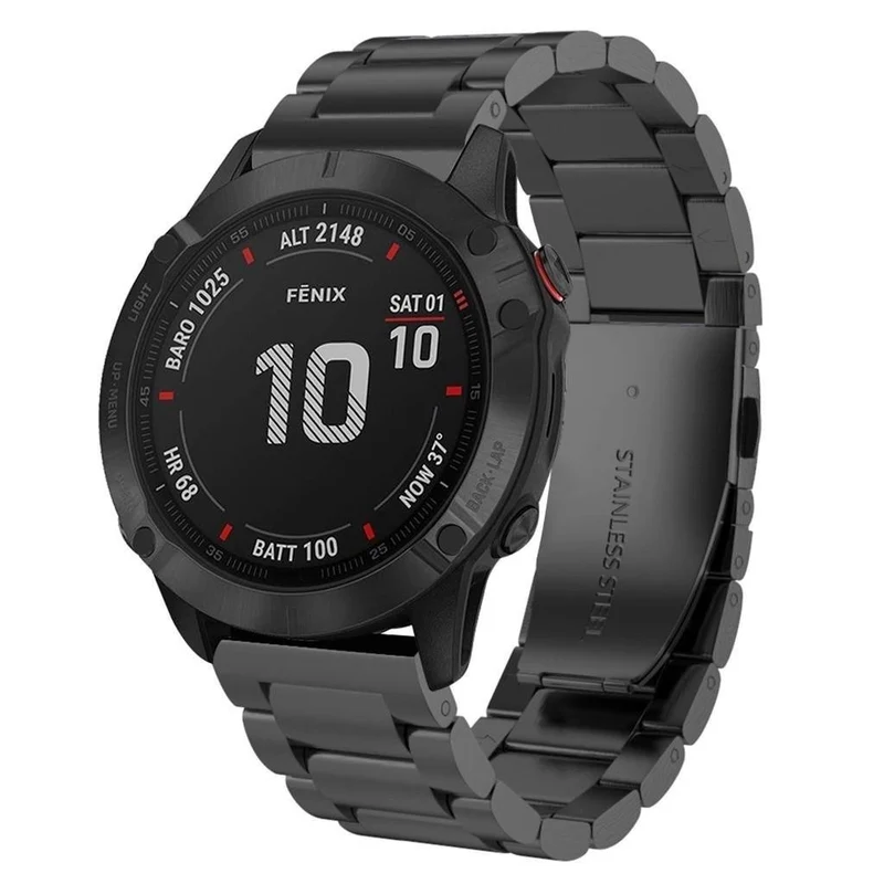 Correa acero Garmin Fenix 9 Pro - 51mm (negro)