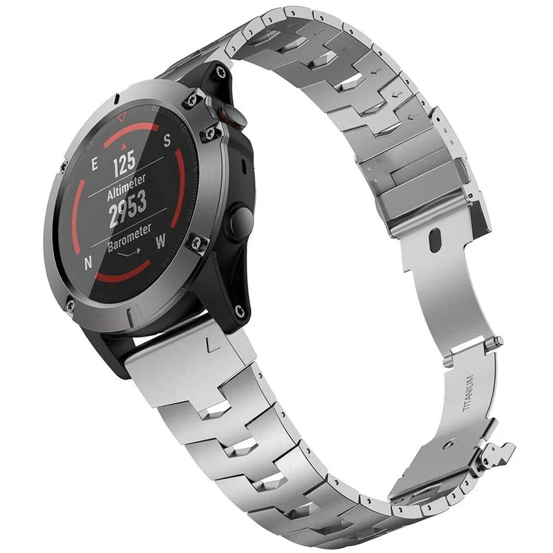 Correa titanio Garmin Fenix 9 Pro - 51mm (plata)