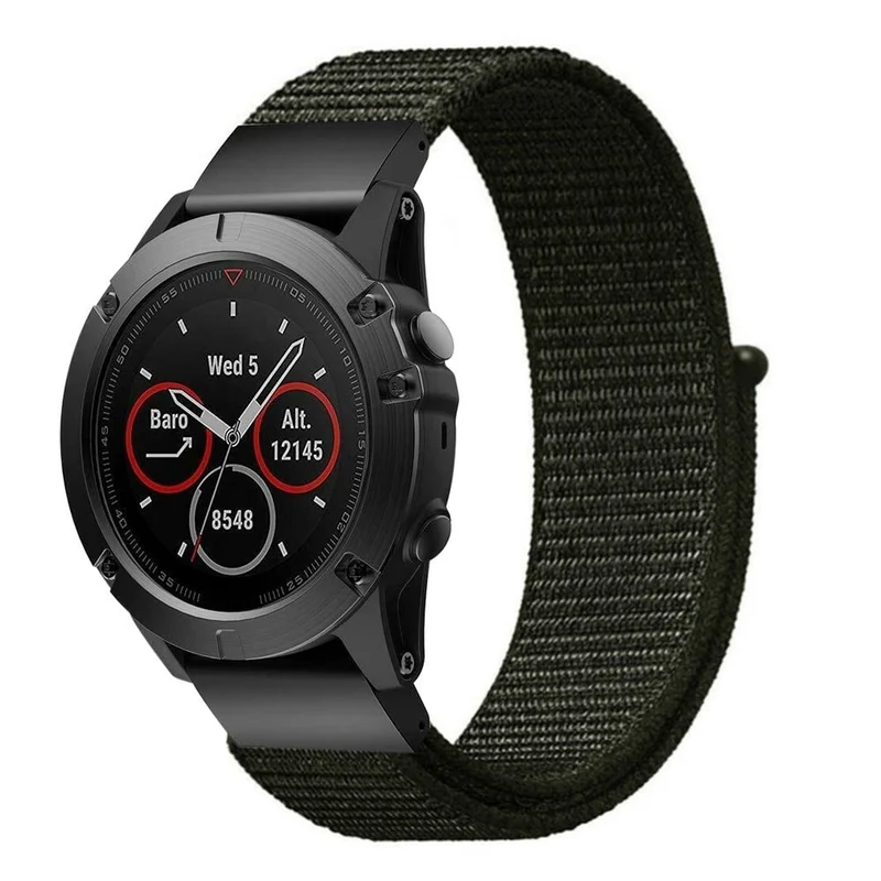 Correa nylon Garmin Fenix 9 - 51mm (verde militar)