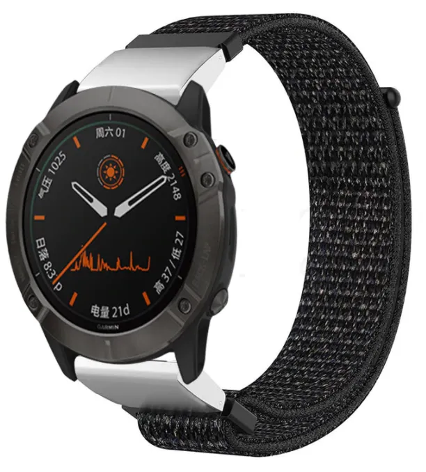 Correa nylon Garmin Fenix 9 Pro - 51mm (negro)