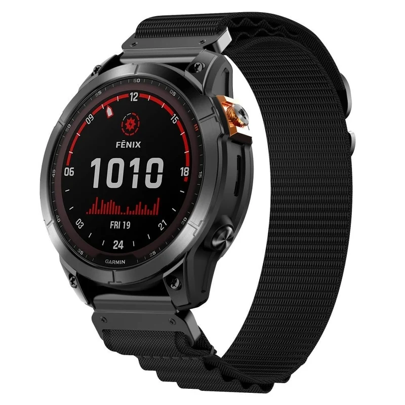 Correa Alpine nylon Garmin Fenix 9 - 51mm (negro)