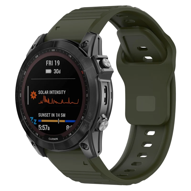 Correa silicona Outdoor Garmin Fenix 9 Pro - 51mm (verde militar)