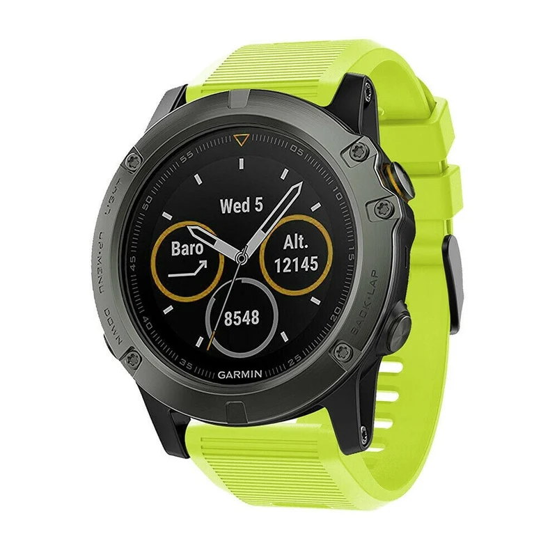 Correa silicona Garmin Fenix 9 Pro - 51mm (verde claro)