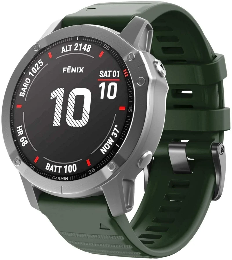 Correa silicona Garmin Fenix 9 Pro - 51mm (verde oscuro)