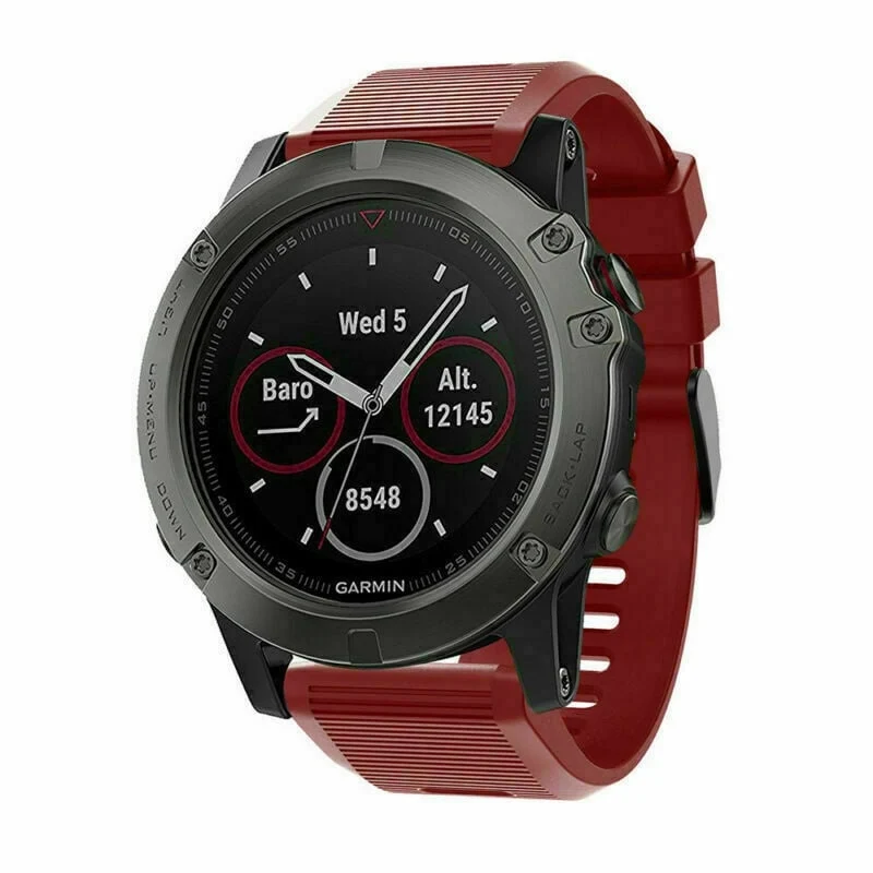 Correa silicona Garmin Fenix 9 - 51mm (rojo)