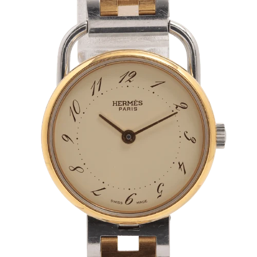 Hermès Arceau - Two-tone watch in steel and yellow gold plating