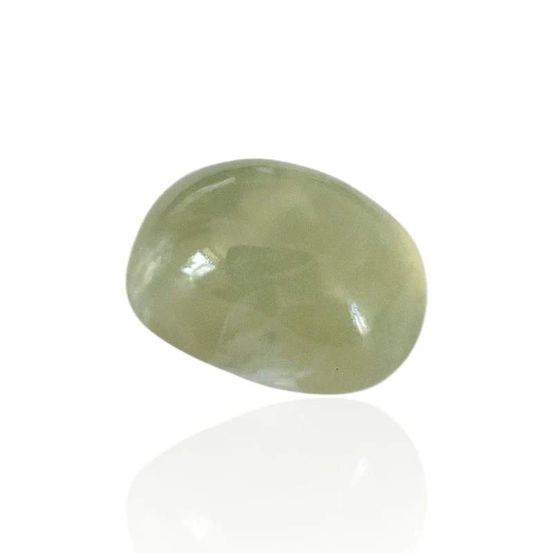 Préhnite - Oval mixed cabochon stone, sea-green, 11.225 ct